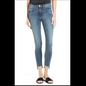 Frame Denim Le High Skinny Stagger Hem Woodhaven